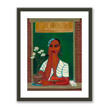Latin Lady in Window by Ralph Fasanella
