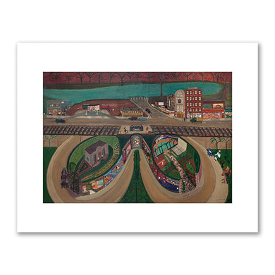 Ralph Fasanella, Other Side of the Tracks, 1947, Hudson River Museum, Yonkers, NY. © Estate of Ralph Fasanella. Fine Art Prints in various sizes by Museums.Co
