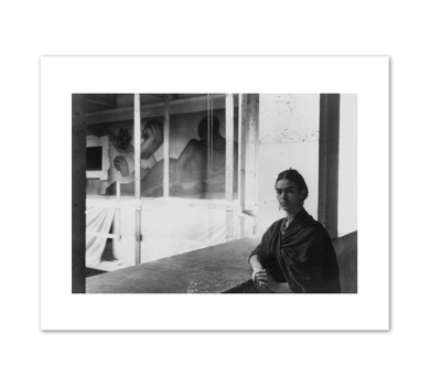unknown photographer, Frida Kahlo on the balcony of Rivera Court, 1932, Detroit Institute of Arts. © Detroit Institute of Arts. Fine Art Prints in various sizes by Museums.Co