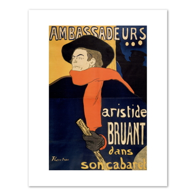 Henri de Toulouse-Lautrec (French, 1864-1901), Ambassadeurs, Aristide Bruant, 1892, Fine Art Prints in various sizes by Museums.Co