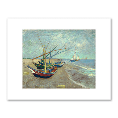 Vincent van Gogh, Fishing Boats on the Beach at Les Saintes-Maries-de-la-Mer, June 1888, Van Gogh Museum, Amsterdam. Fine Art Prints in various sizes by Museums.Co