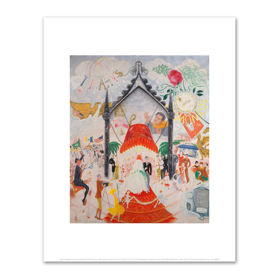 Florine Stettheimer, The Cathedrals of Fifth Avenue, 1931, The Metropolitan Museum of Art. Fine Art Prints in various sizes by Museums.Co
