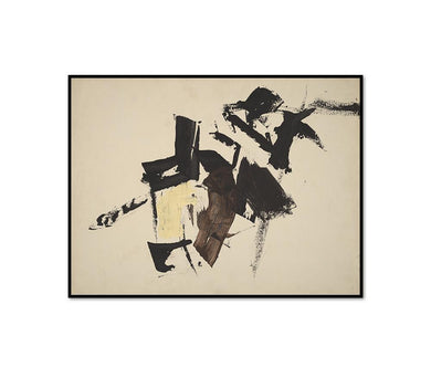 Franz Kline, Untitled, possibly 1960, Framed Art Print with black frame in 3 sizes by Museums.Co