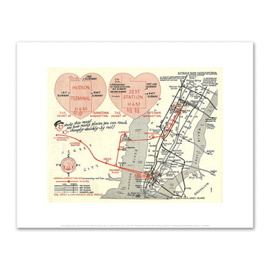 Amelia Opdyke Jones, Now's the Time to Take the Hudson Tube, ca. 1950s, Art Prints in 4 sizes by 2020ArtSolutions