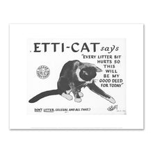 Jo Mary McCormick, New York City Transit Authority, Etti-Cat says... Don't Litter. (Illegal and all that.), 1962, New York Transit Museum, XX.2010.606.77, © Metropolitan Transportation Authority. Fine Art Prints in various sizes by Museums.Co
