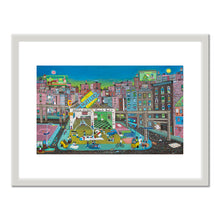 Ralph Fasanella, Gas Station Playground, 1983, Private Collection, © Estate of Ralph Fasanella. Art Prints with white frame in various sizes by Museums.Co