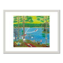 Ralph Fasanella, Marc Fishing, 1985, Collection of Marc Fasanella. © Estate of Ralph Fasanella. Fine Art Prints with white frame in various sizes by Museums.Co