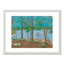 Ralph Fasanella, Peach Lake, 1977, Collection of Marc Fasanella, © Estate of Ralph Fasanella. Fine Art Prints with white frame in various sizes by Museums.Co