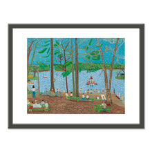 Ralph Fasanella, Peach Lake, 1977, Collection of Marc Fasanella, © Estate of Ralph Fasanella. Fine Art Prints with black frame in various sizes by Museums.Co