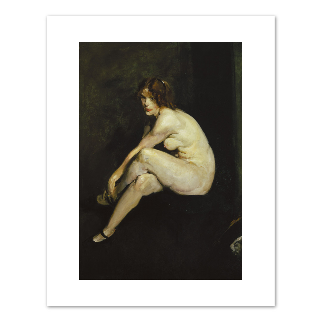 George Bellows, Nude Girl, Miss Leslie Hall, 1909, Fine Art Prints in various sizes by Museums.Co