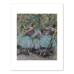 Edgar Degas, Three Dancers (Blue Skirts, Red Bodices), ca. 1903, Beyeler Foundation. Fine Art Prints in various sizes by Museums.Co