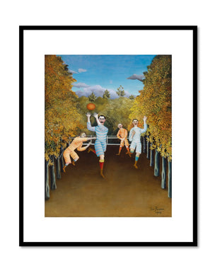 The Football Players by Henri Rousseau, Framed Art Print