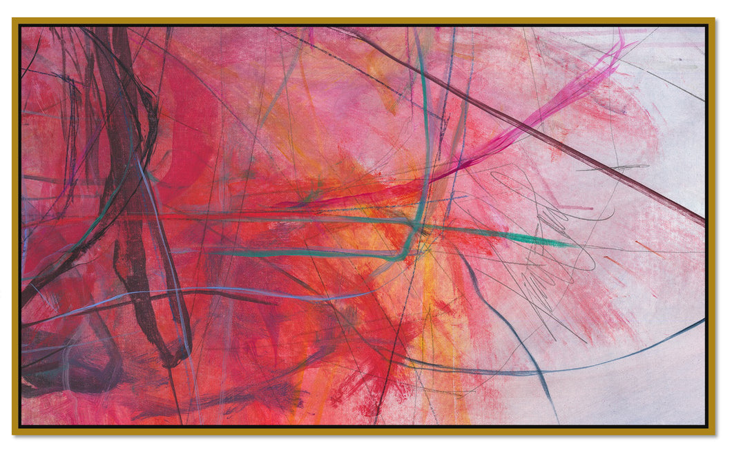 Kelly O'Neal , Untitled, Panel 4. Stretched canvas reproduction with a gold floating frame