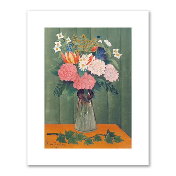 Henri Rousseau, Flowers in a Vase, 1909, Collection Buffalo AKG Art Museum. Fine Art Prints in various sizes by Museums.Co