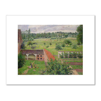 Camille Pissarro, View from my Window, Éragny (Vue de ma fenêtre, Éragny), 1886, Ashmolean Museum of Art and Archaeology, Oxford. Fine Art Prints in various sizes by Museums.Co