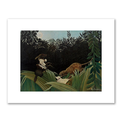 Henri Rousseau, Scouts Attacked by a Tiger (Éclaireurs attaqués par un tigre), 1904, Barnes Foundation. Fine Art Prints in various sizes by Museums.Co