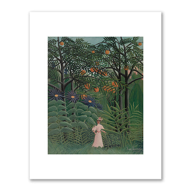 Henri Rousseau, Woman Walking in an Exotic Forest (Femme se promenant dans une forêt exotique), c. 1910, Barnes Foundation. Fine Art Prints in various sizes by Museums.Co
