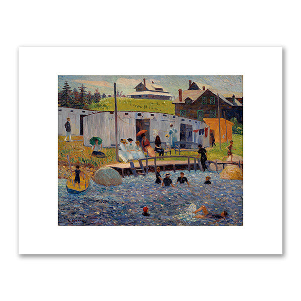 William Glackens, The Bathing Hour, Chester, Nova Scotia, 1910, Barnes Foundation. Fine Art Prints in various sizes by Museums.Co