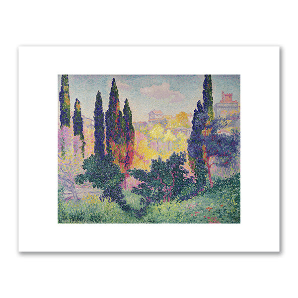 Henri-Edmond Cross, The Cypresses at Cagnes, 1908, Musée d’Orsay, Paris. Photo © Bridgeman Images. Fine Art Prints in various sizes by Museums.Co