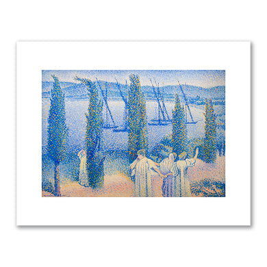Henri-Edmond Cross, Coastal view with cypress trees, 1896, Musée du Petit Palais, Genève. Photo © Stefano Baldini / Bridgeman Images. Fine Art Prints in various sizes by Museums.Co