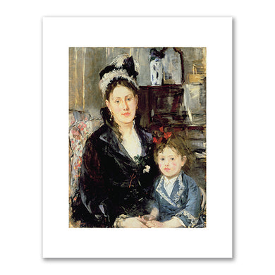 Berthe Morisot, Portrait of Mme Boursier and Her Daughter (Portrait de Mme Boursier et de sa fille), ca. 1873, Brooklyn Museum. Photo © Brooklyn Museum / Bridgeman Images. Fine Art Prints in various sizes by Museums.Co