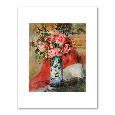 Pierre-Auguste Renior, Roses and Peonies in a Vase, 1876, Dallas Museum of Art. Photo © Bridgeman Images. Fine Art Prints in various sizes by Museums.Co