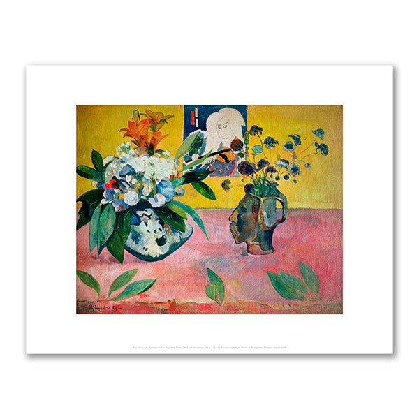 Paul Gauguin, Flowers and a Japanese Print, 1889, Private collection. Photo © Bridgeman Images. Fine Art Prints in various sizes by Museums.Co