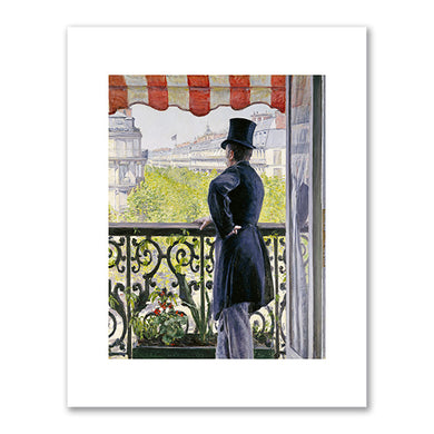 Gustave Caillebotte, Man on a Balcony, Boulevard Haussmann, 1880, Private Collection, Photo © Christie's Images / Bridgeman Images. Fine Art Prints in various sizes by Museums.Co