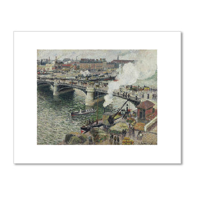 Camille Pissarro, Pont Boieldieu, Rouen, Rainy Weather (Le Pont Boieldieu à Rouen, temps mouillé), 1896, Art Gallery of Ontario, Toronto. Photo © Bridgeman Images. Fine Art Prints in various sizes by Museums.Co