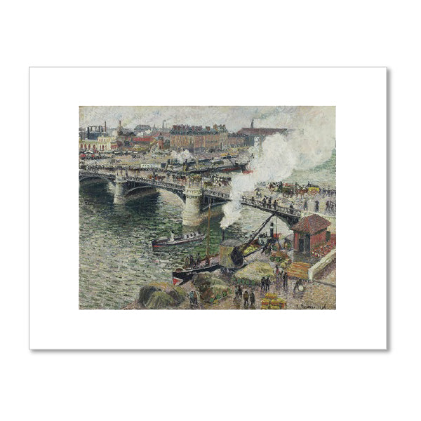 Camille Pissarro, Pont Boieldieu, Rouen, Rainy Weather (Le Pont Boieldieu à Rouen, temps mouillé), 1896, Art Gallery of Ontario, Toronto. Photo © Bridgeman Images. Fine Art Prints in various sizes by Museums.Co