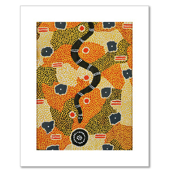 Keith Kaapa Tjangala, Snake Dreaming, 1989, Corbally Stourton Contemporary Art, Australia. © Keith Kaapa Tjangala / Aboriginal Artists Agency. Photo © Corbally Stourton Contemporary Art, Australia / Bridgeman Images