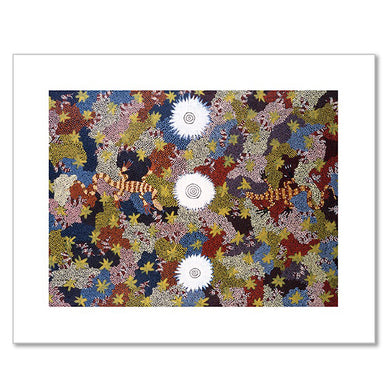 Clifford Possum Tjapaltjarri, Goanna Dreaming, 1988, Corbally Stourton Contemporary Art, Australia. © Estate of Clifford Possum Tjapaltjarri / Aboriginal Artists Agency. Photo © Corbally Stourton Contemporary Art, Australia / Bridgeman Images. Fine Art Prints in various sizes by Museums.Co