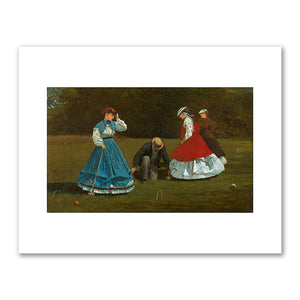 Winslow Homer, Croquet Scene, 1866,  The Art Institute of Chicago. Fine Art Prints in various sizes by Museums.Co