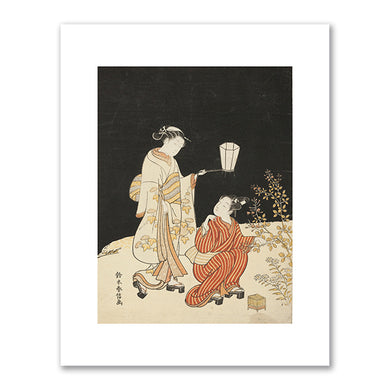 Suzuki Harunobu, Searching for Fireflies, 1768, The Art Institute of Chicago. Fine Art Prints in various sizes by Museums.Co