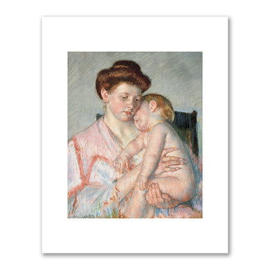 Mary Cassatt, Sleepy Baby, 1910, Dallas Museum of Art. Fine Art Prints in various sizes by Museums.Co