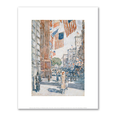 Childe Hassam, Flags, Fifth Avenue, 1918, Dallas Museum of Art. Fine Art Prints in various sizes by Museums.Co