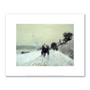Childe Hassam, Along the Seine, Winter, 1887, Dallas Museum of Art. Fine Art Prints in various sizes by Museums.Co