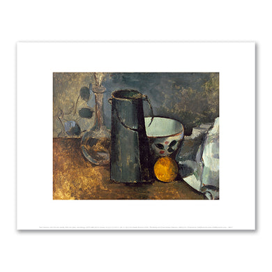Paul Cézanne, Still Life with Carafe, Milk Can, Bowl, and Orange, 1879-1880, Dallas Museum of Art. Fine Art Prints in various sizes by Museums.Co