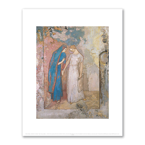 Odilon Redon, Initiation to Study—Two Young Ladies, c. 1905, Dallas Museum of Art. Fine Art Prints in various sizes by Museums.Co