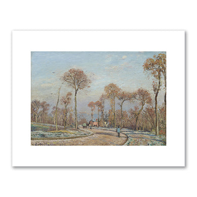 Camille Pissarro, The Road to Versailles, Louveciennes: Morning Frost, 1871, Dallas Museum of Art. Fine Art Prints in various sizes by Museums.Co