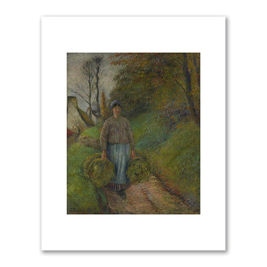 Camille Pissarro, Peasant Woman Carrying Two Bundles of Hay, 1883, Dallas Museum of Art. Fine Art Prints in various sizes by Museums.Co