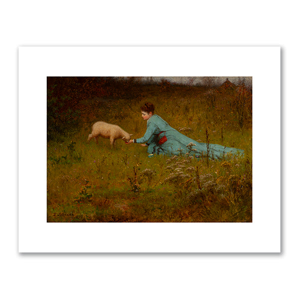Eastman Johnson, The Pet Lamb, 1873, Fenimore Art Museum, Cooperstown, New York. Fine Art Prints in various sizes by Museums.Co
