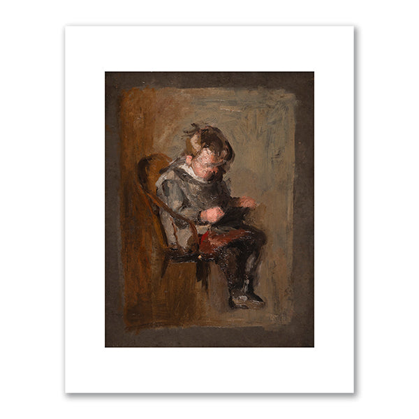 Thomas Eakins, Seated Boy with Book, c. 1876, Fenimore Art Museum, Cooperstown, New York. Fine Art Prints in various sizes by Museums.Co