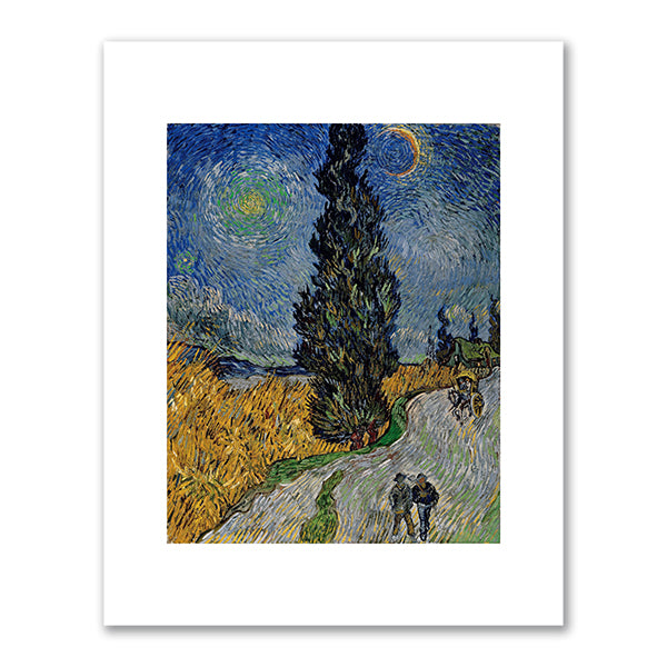 Vincent van Gogh, Country road in Provence at night, circa May 12-15, 1890, Kröller-Müller Museum. Fine Art Prints in various sizes by Museums.Co