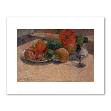 Paul Gauguin, Still Life with Mangoes and a Hibiscus Flower, 1887, The Museum of Fine Arts, Houston. Fine Art Prints in various sizes by Museums.Co