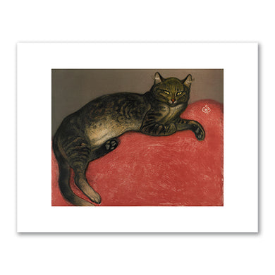 Théophile-Alexandre  Steinlen, Winter: Cat on a Cushion, 1909, The Minneapolis Institute of Arts. Fine Art Prints in various sizes by Museums.Co