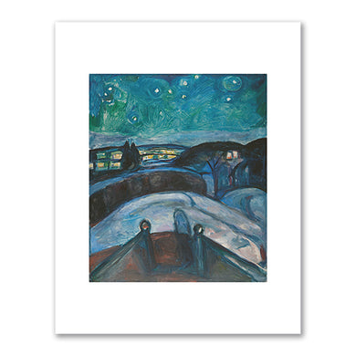 Edvard Munch, Starry Night, 1922-24, Munchmuseet, Oslo, Norway. Fine Art Prints in various sizes by Museums.Co