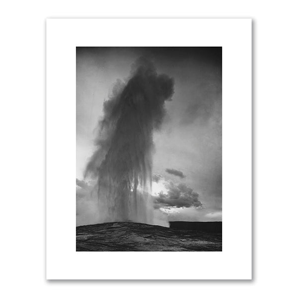 Ansel Adams, Old Faithful Geyser at dusk/dawn, Yellowstone National Park, Wyoming, 1942, Department of the Interior, National Park Service, Branch of Still and Motion Pictures. Fine rt Prints in various sizes by Museums.Co