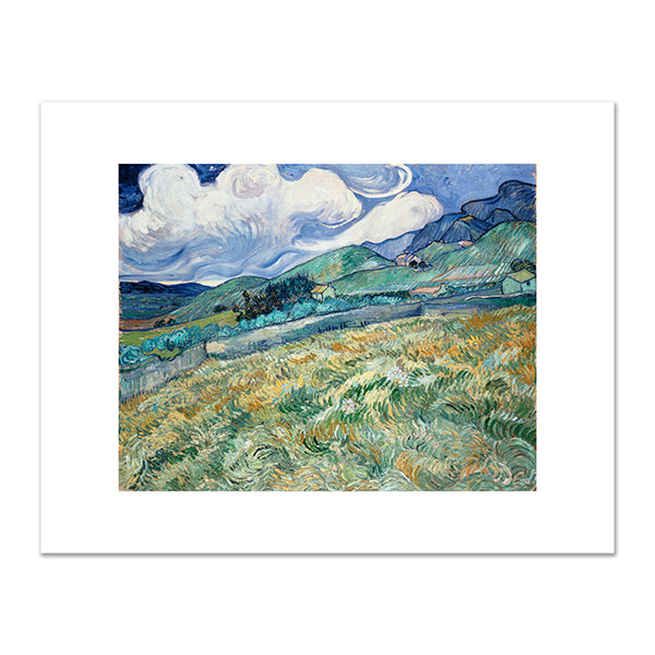 Vincent van Gogh, Landscape from Saint-Rémy, 1889, Ny Carlsberg Glyptotek, Copenhagen. Fine Art Prints in various sizes by Museums.Co
