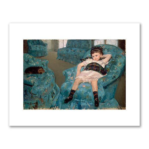 Mary Cassatt, Little Girl in a Blue Armchair, 1878, National Gallery of Art, Washington. Fine Art Prints in various sizes by Museums.Co